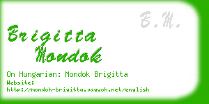 brigitta mondok business card